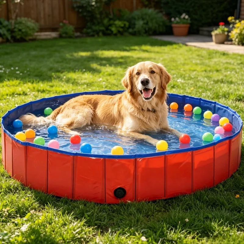 Piscine Pliable pour Chien et Chat – 160 × 30 cm