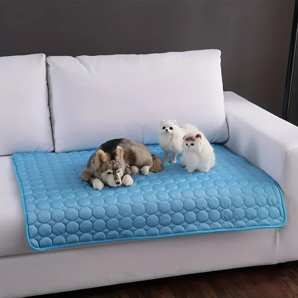 Tapis Rafraîchissant pour Chien et Chat – Coussin Fraîcheur en Soie Glacée