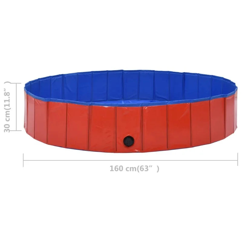 Piscine Pliable pour Chien et Chat – 160 × 30 cm