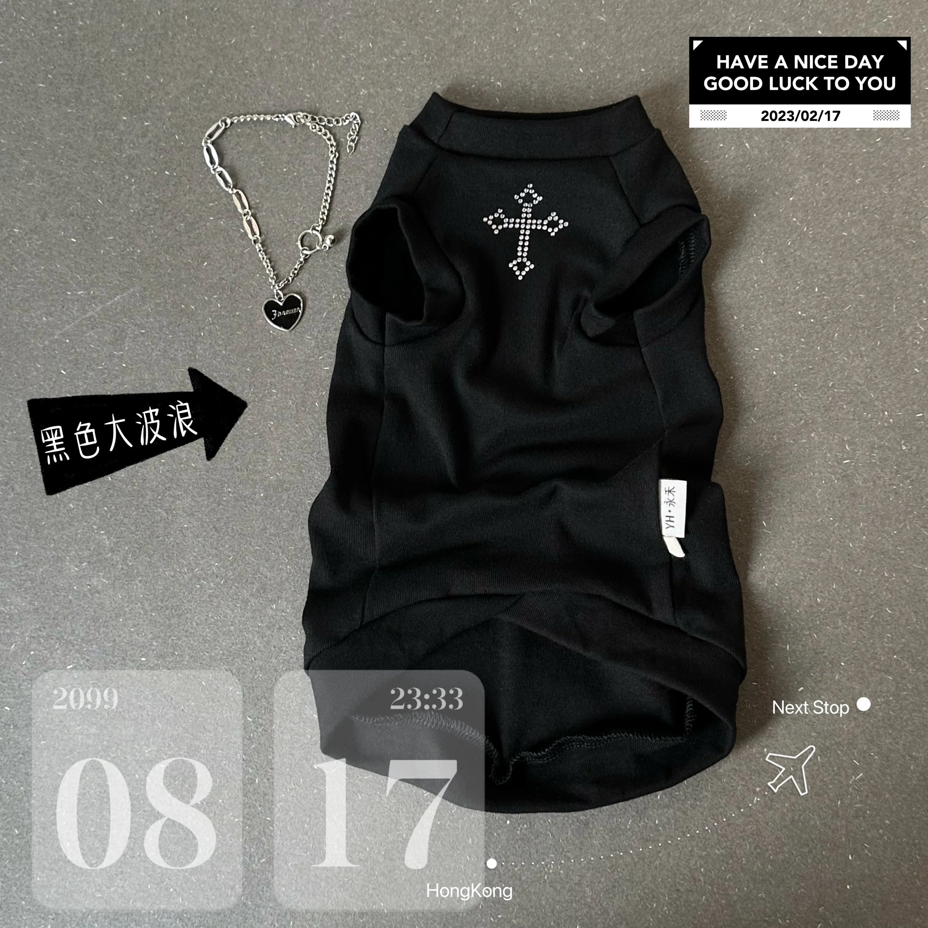 Gilet noir pour chat Devon Rex et Sphynx – Vêtement d'été orné de strass scintillants pour chats sans poils