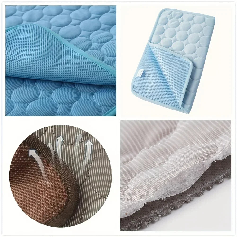 Tapis Rafraîchissant pour Chien et Chat – Coussin Fraîcheur en Soie Glacée
