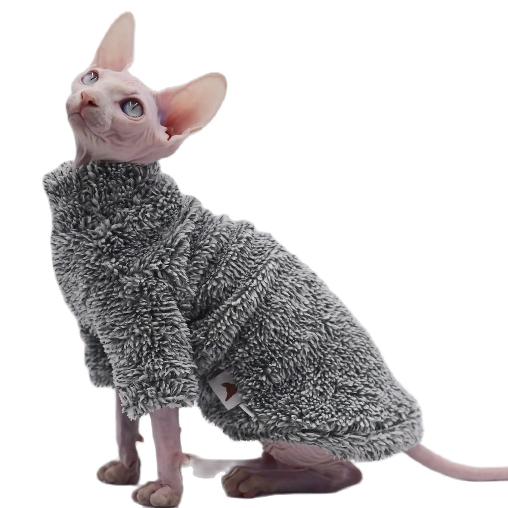 Manteau d'hiver camouflage pour chat Sphynx – Vêtement chaud en velours arctique pour Sphynx, Devon Rex et Cornish Rex