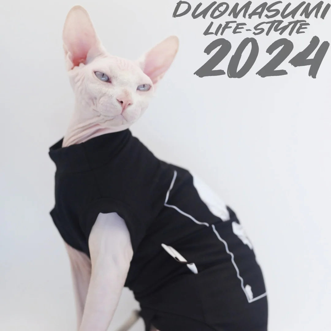 Gilet rafraîchissant pour chat Sphynx – Vêtement élégant et respirant pour chats sans poils (Sphynx, Devon Rex, Cornish Rex, chaton)