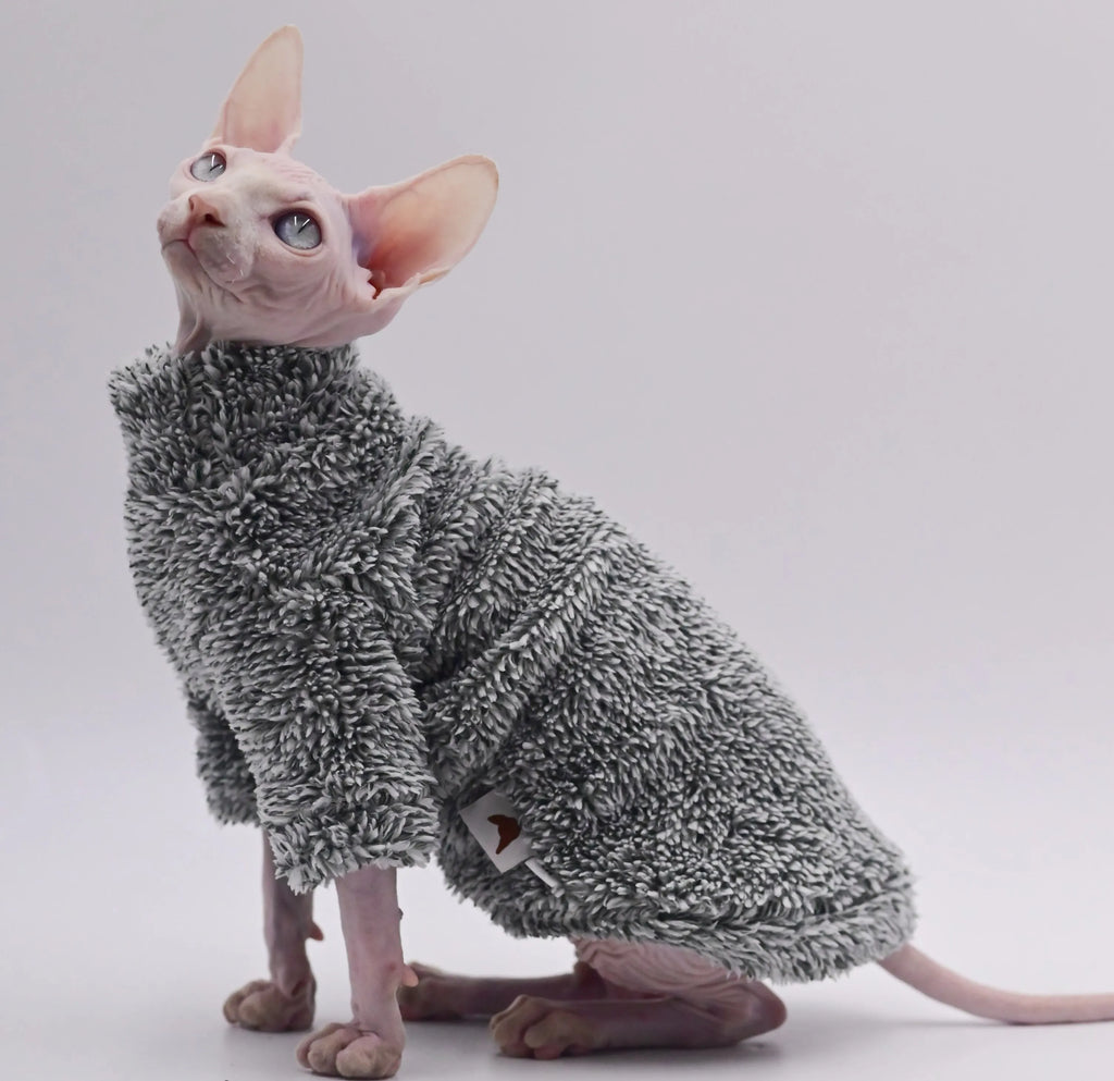 Manteau d'hiver camouflage pour chat Sphynx – Vêtement chaud en velours arctique pour Sphynx, Devon Rex et Cornish Rex