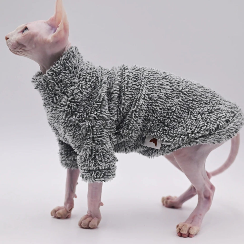 Manteau d'hiver camouflage pour chat Sphynx – Vêtement chaud en velours arctique pour Sphynx, Devon Rex et Cornish Rex
