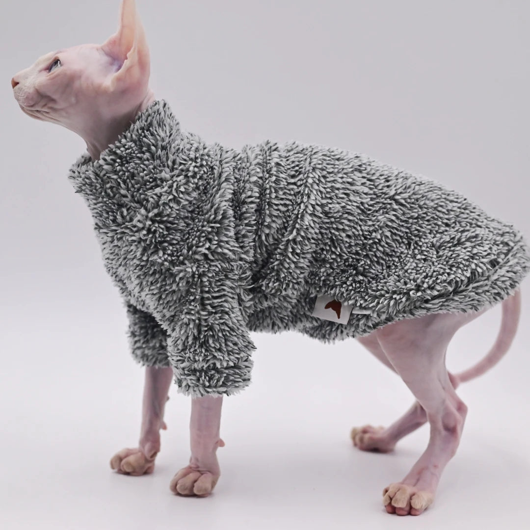 Manteau d'hiver camouflage pour chat Sphynx – Vêtement chaud en velours arctique pour Sphynx, Devon Rex et Cornish Rex